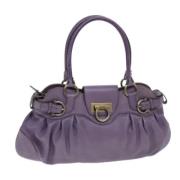 Pre-owned Leather handbags Salvatore Ferragamo Pre-owned , Purple , Da...