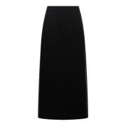 Midi Rok met Strass Paco Rabanne , Black , Dames