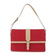 Pre-owned Leather shoulder-bags Burberry Vintage , Red , Dames