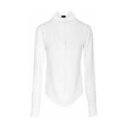 Witte Trui met Gemengde Stiksels Pinko , White , Dames