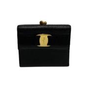 Pre-owned Leather wallets Salvatore Ferragamo Pre-owned , Black , Dame...