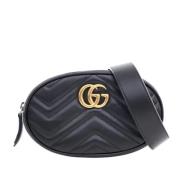 Pre-owned Leather crossbody-bags Gucci Vintage , Black , Dames