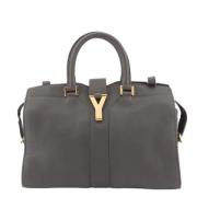 Pre-owned Leather handbags Yves Saint Laurent Vintage , Gray , Dames