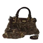 Pre-owned Wool handbags Salvatore Ferragamo Pre-owned , Brown , Dames