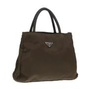 Pre-owned Nylon handbags Prada Vintage , Brown , Dames