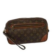 Pre-owned Canvas clutches Louis Vuitton Vintage , Brown , Dames