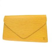 Pre-owned Leather clutches Louis Vuitton Vintage , Yellow , Dames