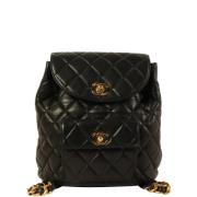 Pre-owned Fabric backpacks Chanel Vintage , Black , Dames