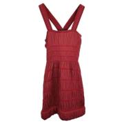 Pre-owned Silk dresses Alaïa Pre-owned , Red , Dames