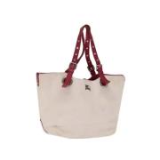 Pre-owned Canvas shoulder-bags Burberry Vintage , Beige , Dames