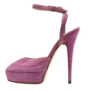 Pre-owned Suede sandals Jimmy Choo Pre-owned , Purple , Dames