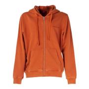 Rode Hoodie met Rits voor Mannen Liu Jo , Orange , Heren