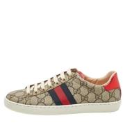 Pre-owned Coated canvas sneakers Gucci Vintage , Beige , Dames