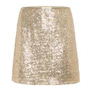 Gouden Pailletten Rok Malivapw Stijl Part Two , Yellow , Dames