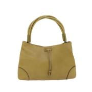 Pre-owned Leather gucci-bags Gucci Vintage , Beige , Dames