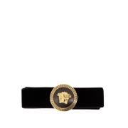 Fluwelen Lint Kwast Haarspelden Versace , Black , Dames