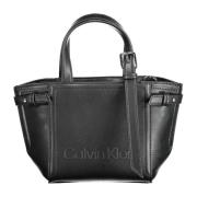 Zwarte handtas met ritssluiting Calvin Klein , Black , Dames