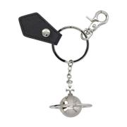 Zwart Leren Orb Sleutelhanger Vivienne Westwood , Black , Dames