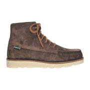 Bruine Suède Mid-Top Schoenen Sebago , Brown , Heren