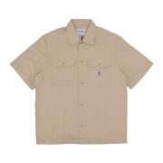 Lichtgewicht korte mouwen overhemd met knopen Carhartt Wip , Beige , H...