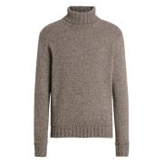 Luxe Cashmere Rollneck Sweater Ermenegildo Zegna , Brown , Heren