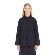 Klassieke wollen flanellen overhemd Max Mara , Blue , Dames