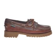 Bruine Platte Mocassins voor Vrouwen Sebago , Brown , Dames