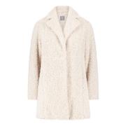 Pluche jas met reverskraag Betty & Co , Beige , Dames