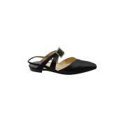 Pre-owned Fabric sandals Manolo Blahnik Pre-owned , Black , Dames