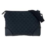 Pre-owned Canvas crossbody-bags Gucci Vintage , Black , Dames