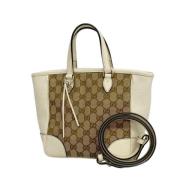 Pre-owned Canvas totes Gucci Vintage , Beige , Dames