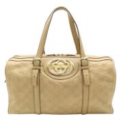 Pre-owned Leather gucci-bags Gucci Vintage , Beige , Dames