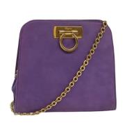 Pre-owned Suede shoulder-bags Salvatore Ferragamo Pre-owned , Purple ,...