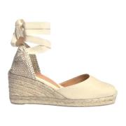 Ivoor Katoenen Espadrille Sleehakken - Maat 35 Castañer , Beige , Dame...