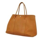 Pre-owned Leather totes Hermès Vintage , Yellow , Dames