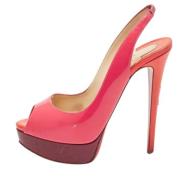 Pre-owned Leather heels Christian Louboutin Pre-owned , Pink , Dames