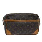 Pre-owned Canvas clutches Louis Vuitton Vintage , Brown , Dames