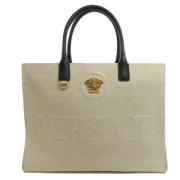 Pre-owned Canvas handbags Versace Pre-owned , Beige , Dames