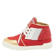 Pre-owned Leather sneakers Giuseppe Zanotti Pre-owned , Red , Heren