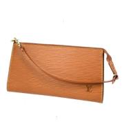 Pre-owned Leather clutches Louis Vuitton Vintage , Brown , Dames