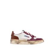 Vintage Leren Sneakers Autry , Brown , Dames