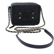 Pre-owned Leather chanel-bags Chanel Vintage , Black , Dames