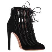 Pre-owned Suede boots Alaïa Pre-owned , Black , Dames