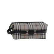 Pre-owned Leather clutches Burberry Vintage , Gray , Dames