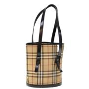 Pre-owned Canvas shoulder-bags Burberry Vintage , Beige , Dames