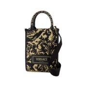 Pre-owned Leather handbags Versace Pre-owned , Black , Dames