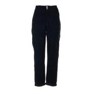 Blauwe Fluwelen Broek Reiko , Blue , Dames