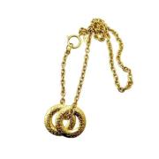 Pre-owned Metal necklaces Chanel Vintage , Yellow , Dames