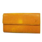 Pre-owned Fabric wallets Louis Vuitton Vintage , Yellow , Dames