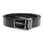 Echt lederen stijlvolle riem Emporio Armani , Black , Heren